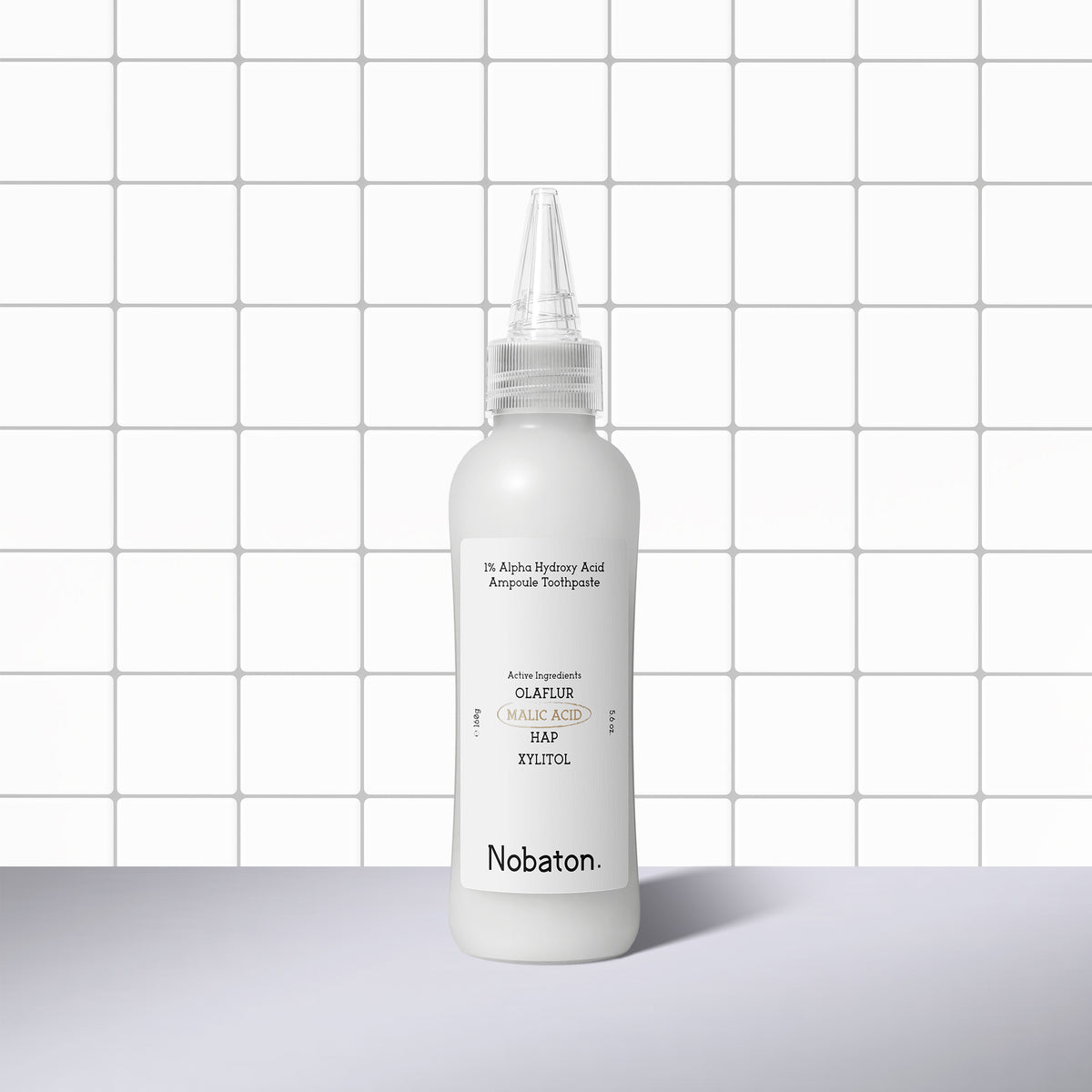 Nobaton. 1% Alpha Hydroxy Acid Ampoule Toothpaste（160g/5.6 oz）