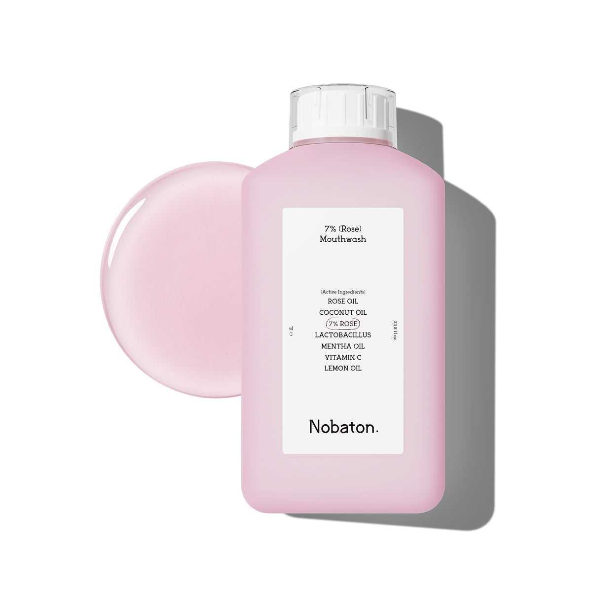 Nobaton. 7% Rose Mouthwash（1L/33.8 fl.oz）