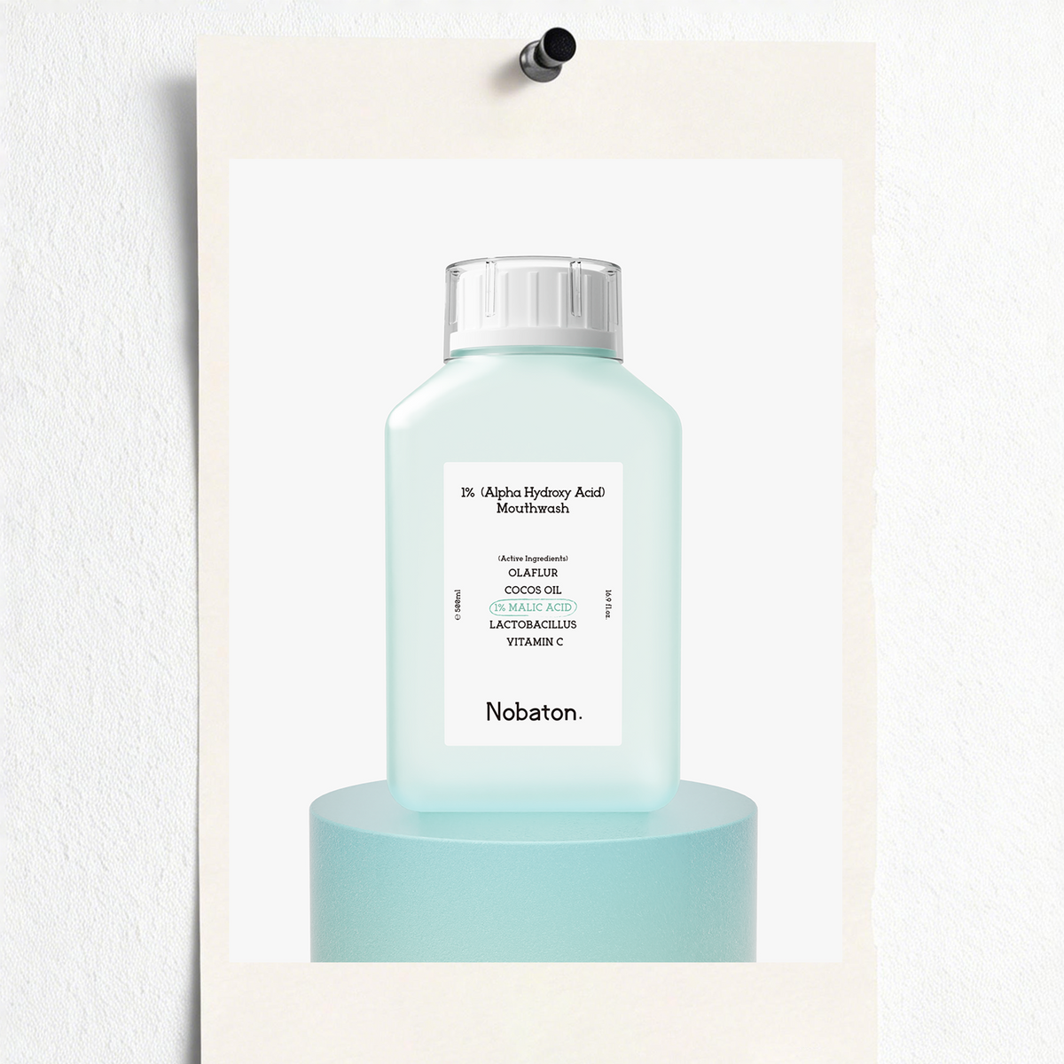 Nobaton. 1% Alpha Hydroxy Acid Mouthwash