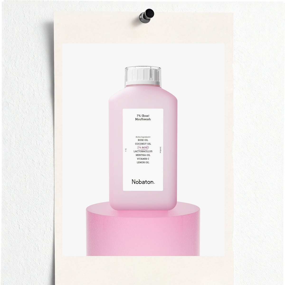 Nobaton. 7% Rose Mouthwash（1L/33.8 fl.oz）