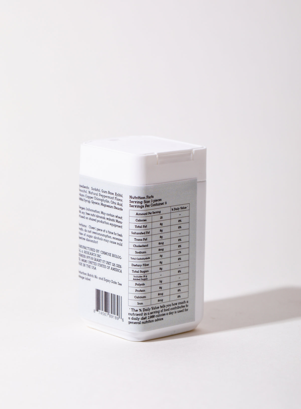Nobaton Peppermint Flavor Sugar-Free Chewing Gum